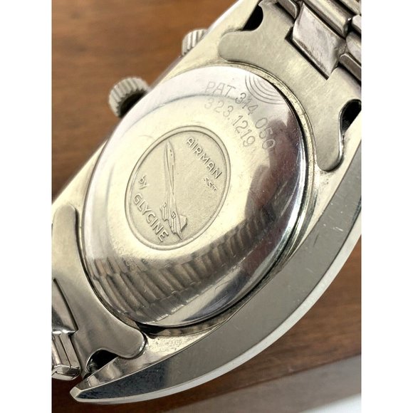 Glycine Airman SST Men's Watch Vintage Swiss Automatic Black Orange Dial - Picture 6 of 13